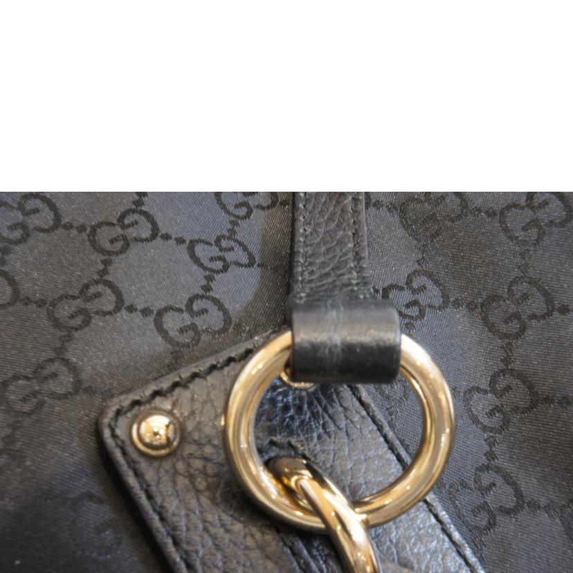 GUCCI グッチ/GGナイロンレザートートバッグ/ブラック/353702//493***/Aランク/92