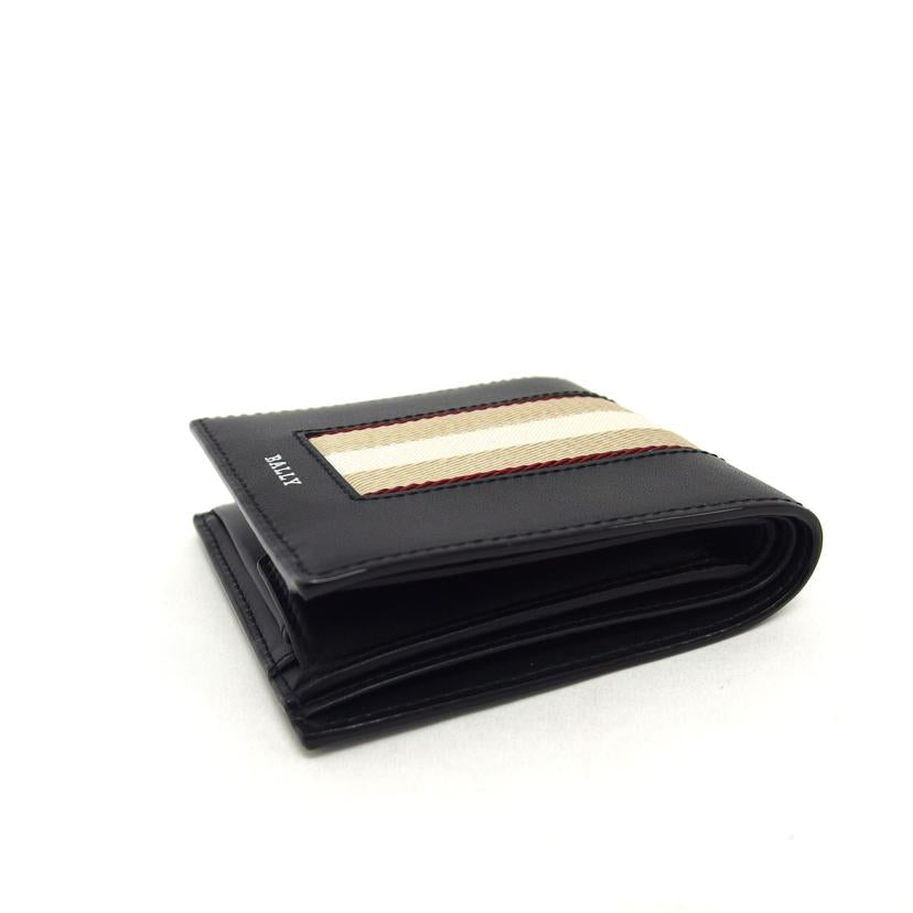 BALLY バリー/二つ折り財布/ストライプ/ブラック+パラディオ/6302799//Aランク/04