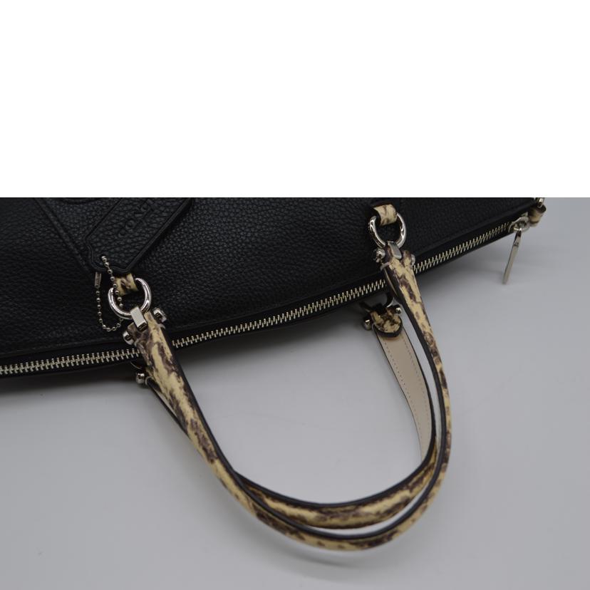 COACH コーチ/プレーリーサッチェルスネークペブルト2wayレザートート/F88561//K19**/Aランク/89