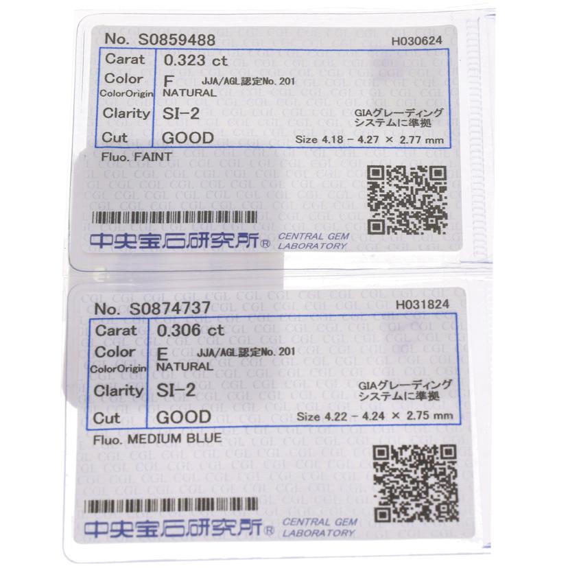 / Pt900ダイヤピアス0.323/0.306ct//Aランク/09