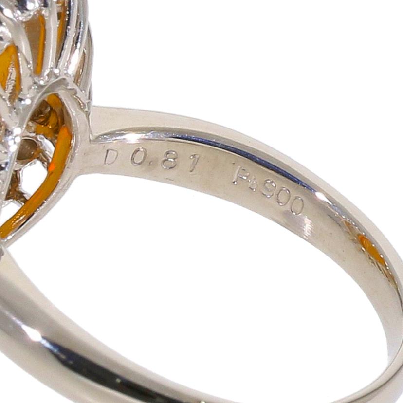 /◎Pt900ファイヤーオパールダイヤリング5.11/D0.81ct//Aランク/59