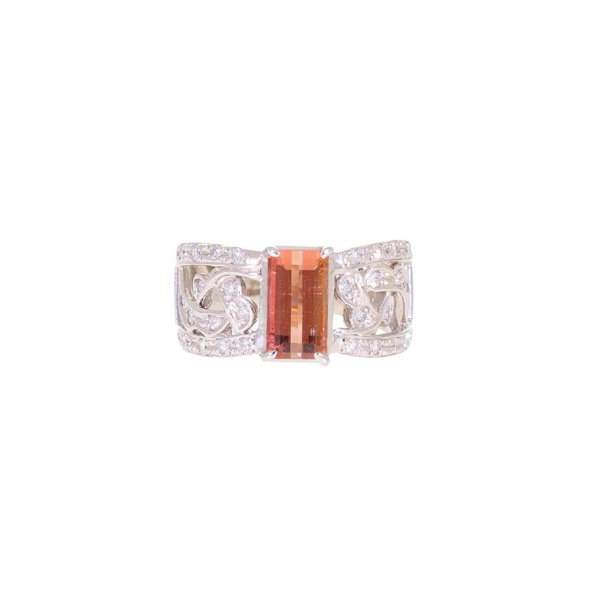 /◎PT900インペリアルトパーズダイヤリング2.05/D0.35ct//ABランク/59