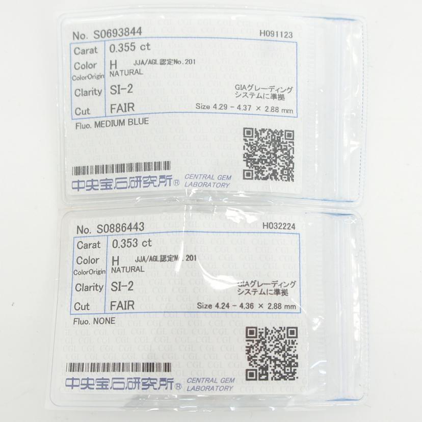 PT900ダイヤピアス0.355/0.353ct//Aランク/05