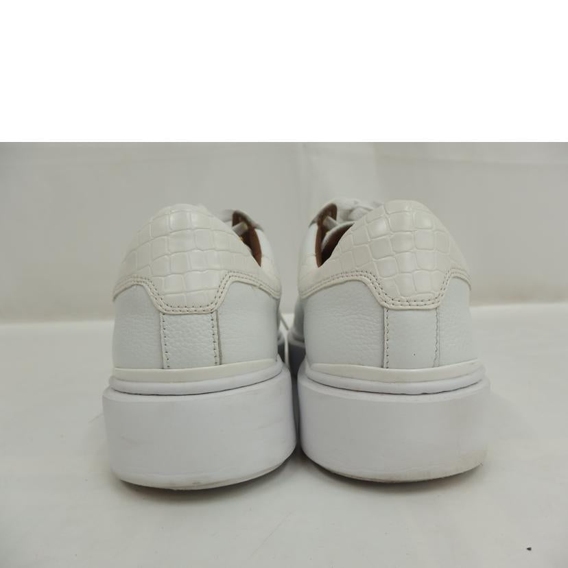 AOURE/DEVICE1 アウール/デバイ/クロコスタンプメンズスニーカー/ホワイト//Bランク/82
