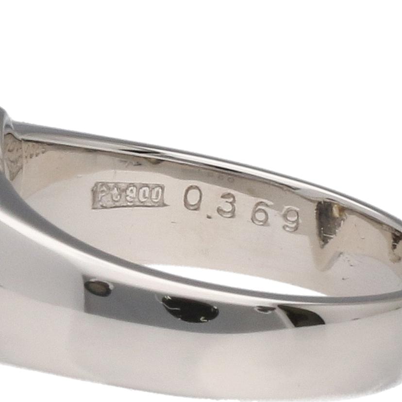 /◎Pt900オレンジイエローダイヤリング0.369/0.22ct //Aランク/59