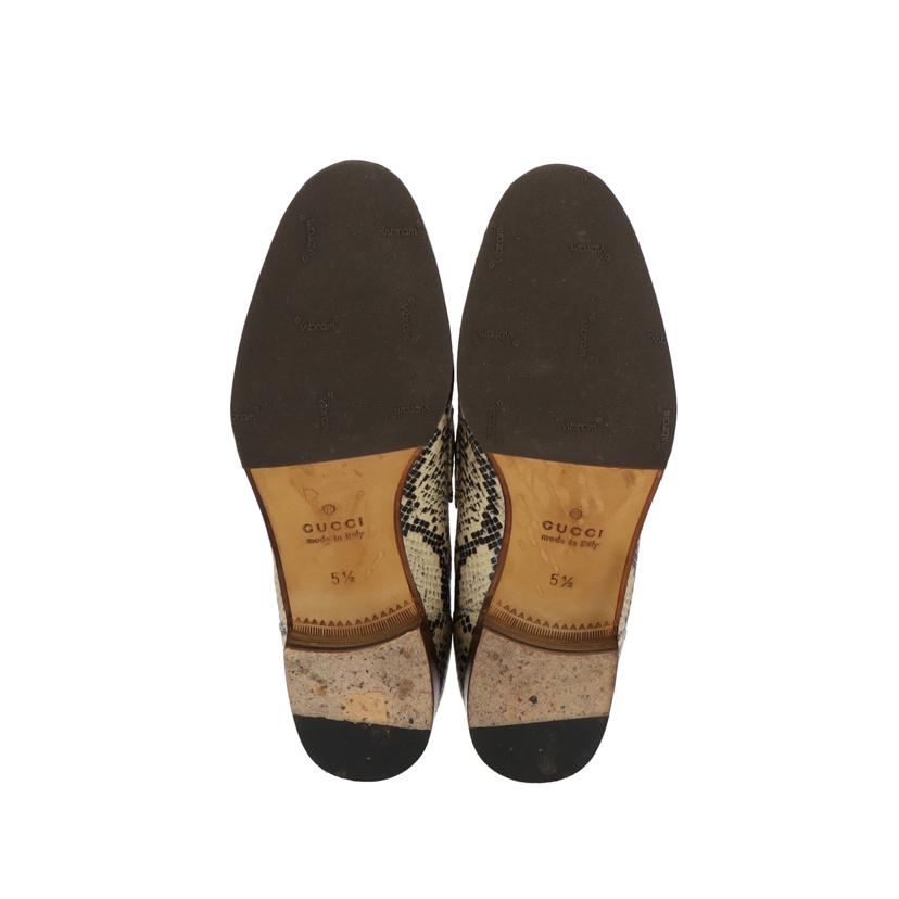 GUCCI グッチ/パイソンカーフプリント/ビットローファー/655579//サイズ:5 1/2/ABランク/91