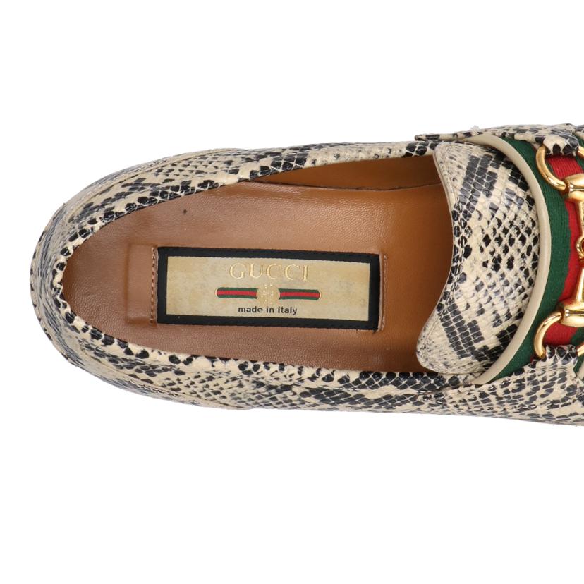 GUCCI グッチ/パイソンカーフプリント/ビットローファー/655579//サイズ:5 1/2/ABランク/91