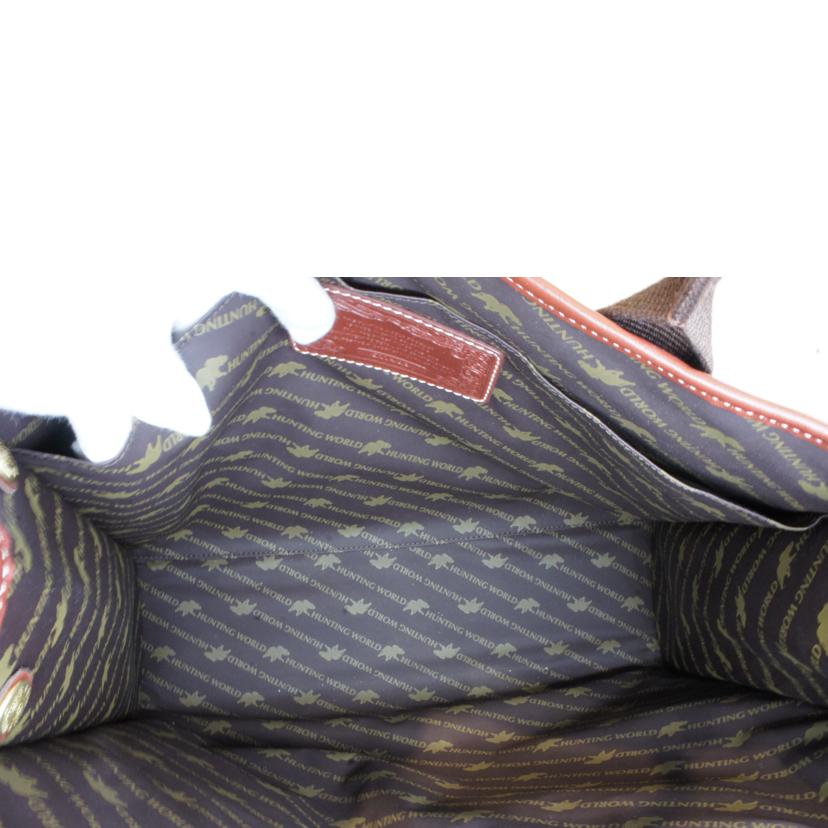 HUNTING WORLD ハンティングワールド/ナイロンロゴトートグリーン//Aランク/92