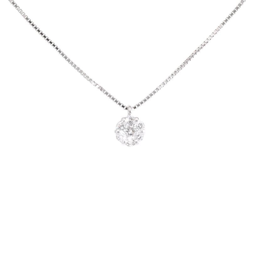 / K18WGダイヤネックレス0.20ct//Aランク/76