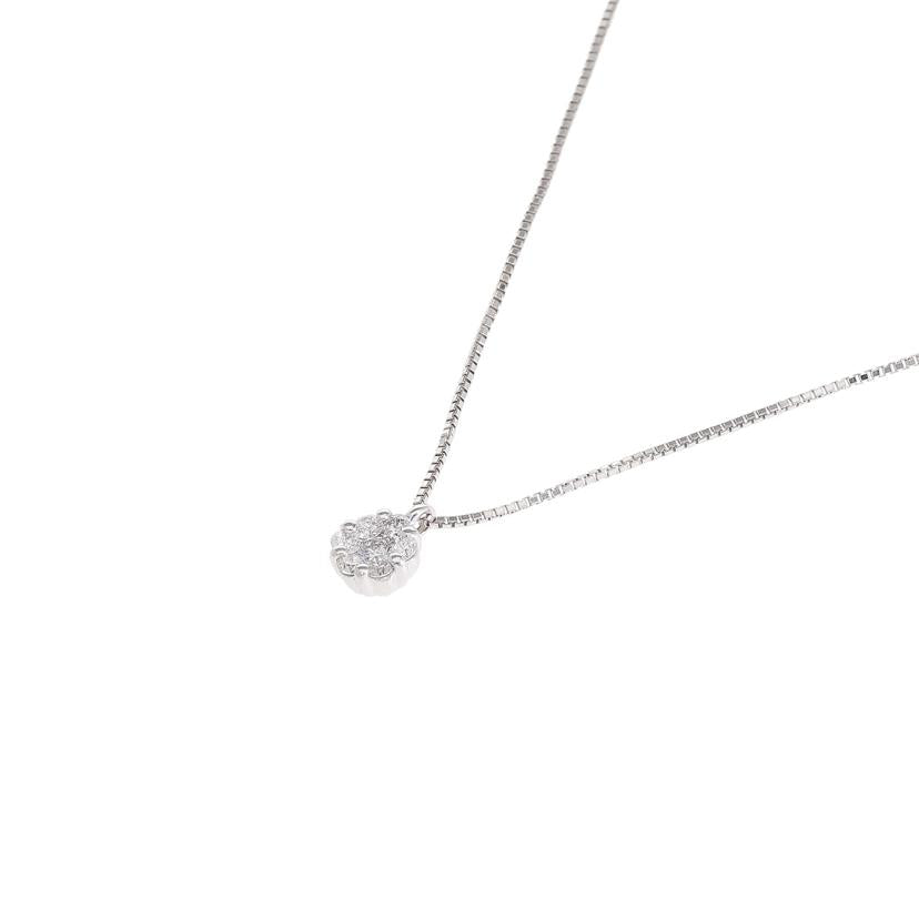 / K18WGダイヤネックレス0.20ct//Aランク/76
