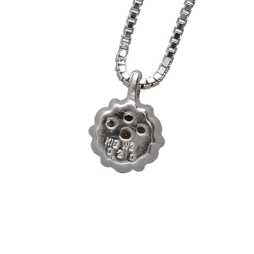 / K18WGダイヤネックレス0.20ct//Aランク/76