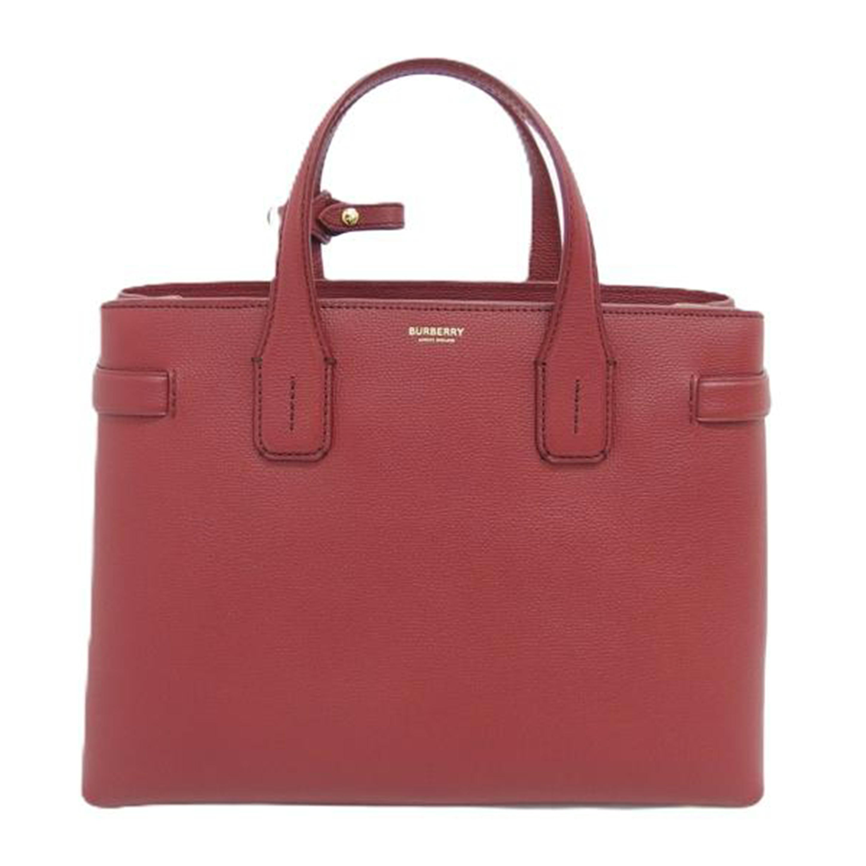 BURBERRY バーバリー/バナーミディアムレザートートバッグ/ボルドー色/8068551//Aランク/04