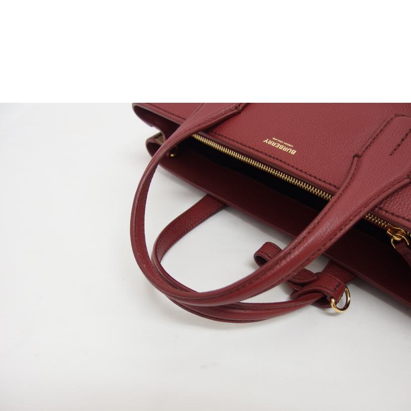 BURBERRY バーバリー/バナーミディアムレザートートバッグ/ボルドー色/8068551//Aランク/04