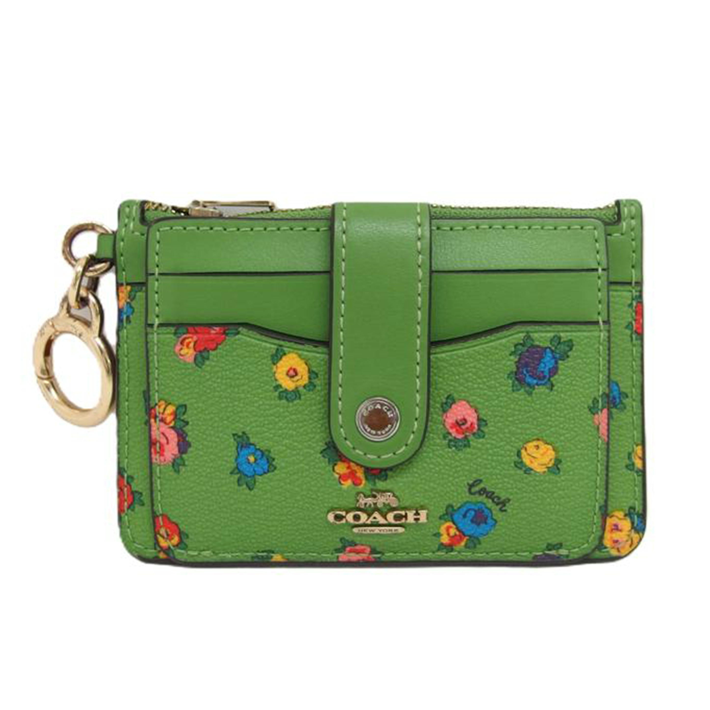 COACH コーチ/フローラル コイン&カードケース/グリーン/C9933//B22**/ABランク/04