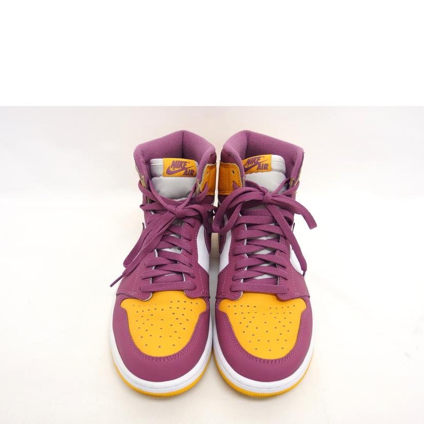 NIKE ナイキ/エアジョーダンレトロハイOG/パープルXイエロー/55088-706//ABランク/04