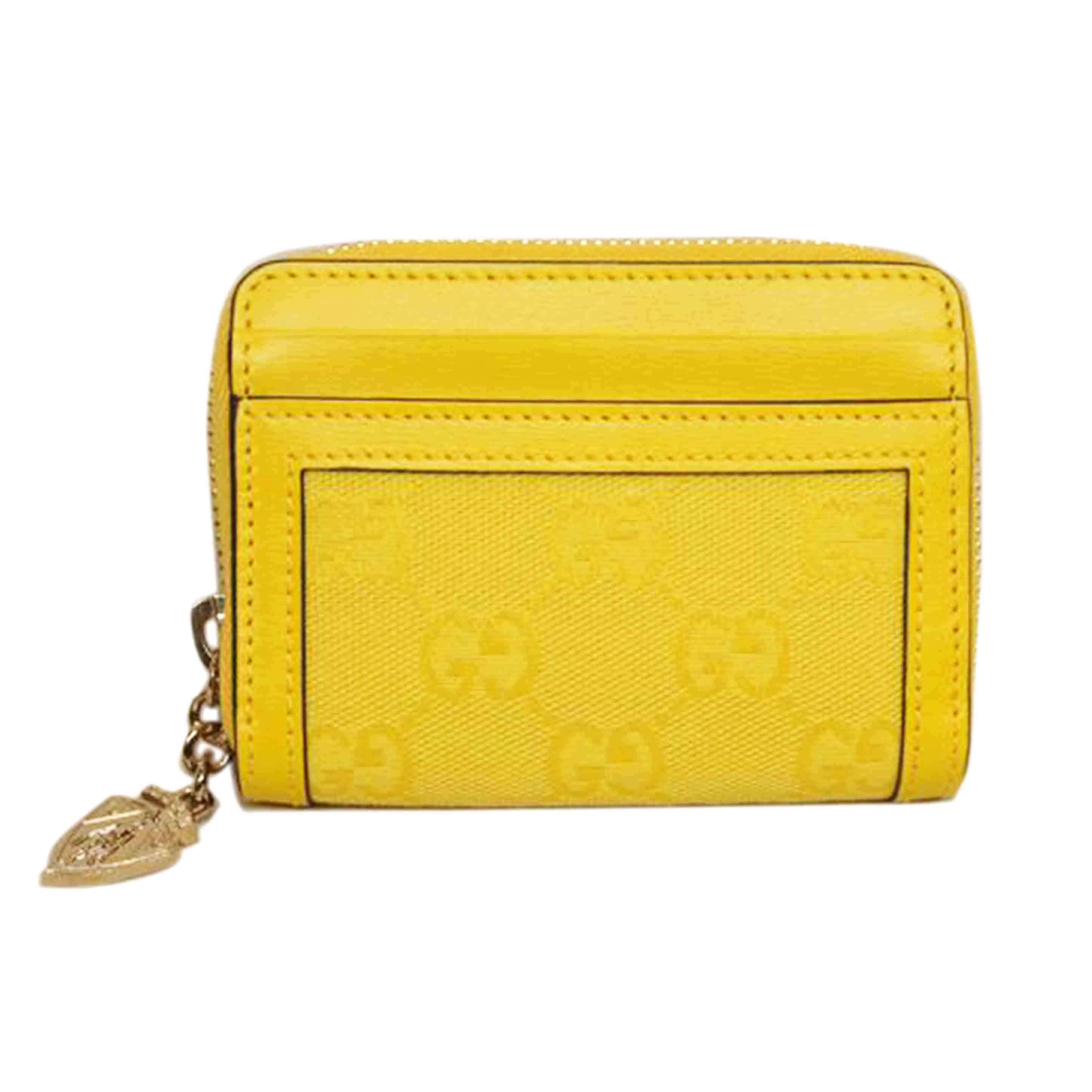 GUCCI グッチ/GGキャンバス/ミニウオレット/コインケース/イエロー/790037//496***/SAランク/92