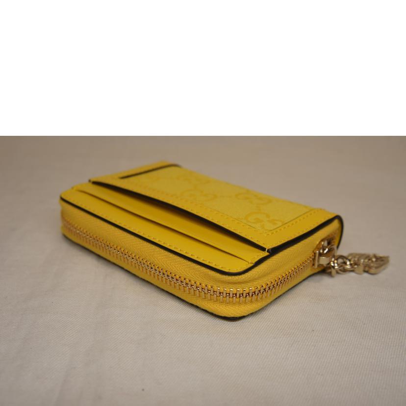 GUCCI グッチ/GGキャンバス/ミニウオレット/コインケース/イエロー/790037//496***/SAランク/92