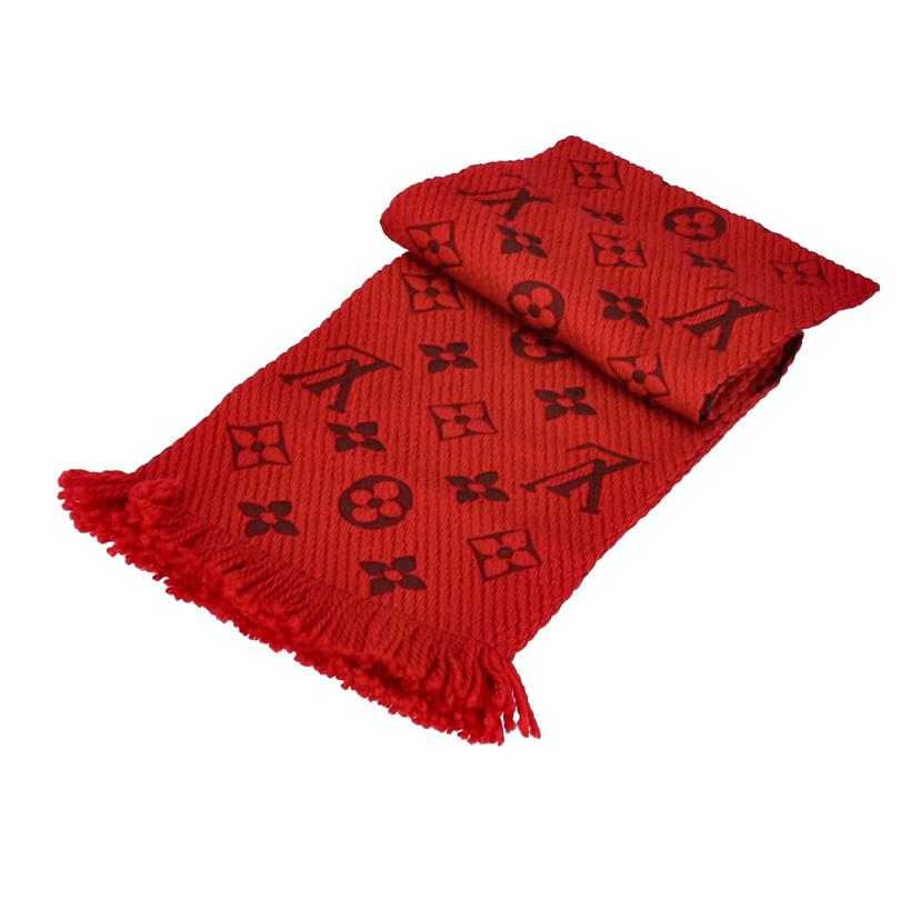 LV ルイヴィトン/エシャルプロゴマニアウール×シルク/ルビー/M72432//GM0***/SAランク/75