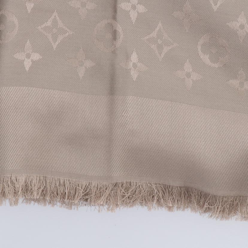 LV LV/シルク×ウールショール/グレージュ/401910//Aランク/75