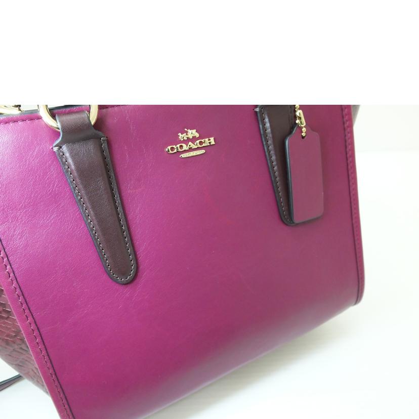 COACH コーチ/2WAY型押しレザーハンドバッグ/G1573//365**/ABランク/88