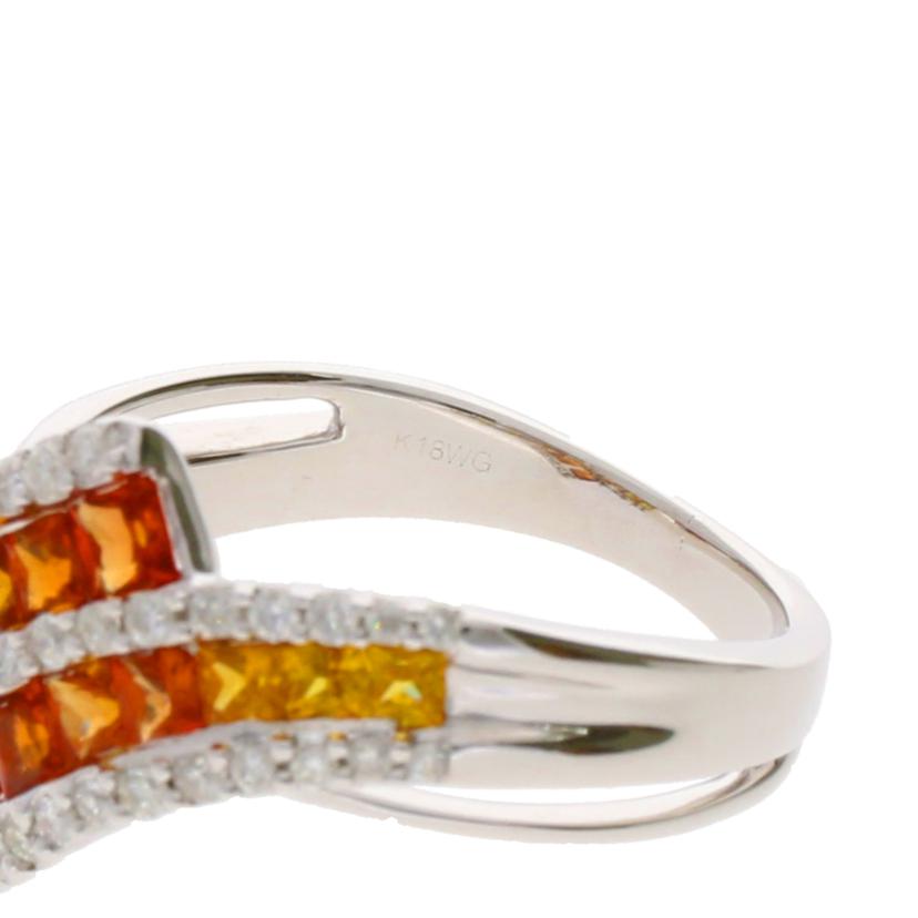 / K18WGサファイアダイヤリング 1.05/D0.25ct//Aランク/05