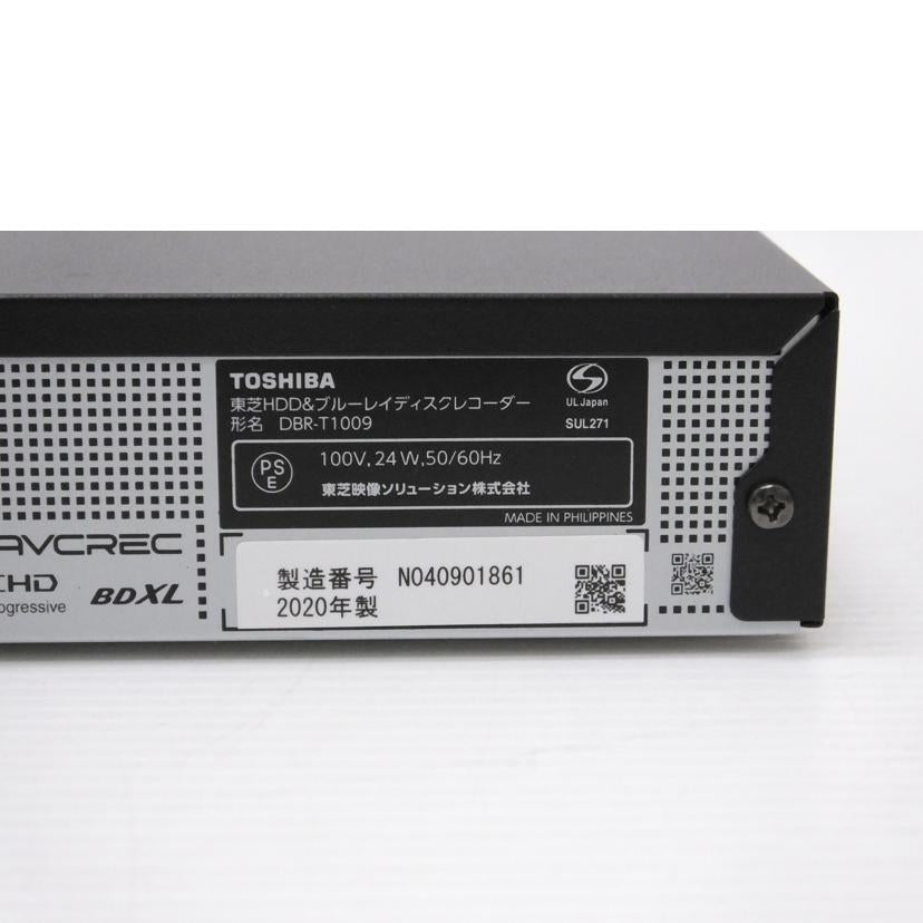 TOSHIBA TOSHIBA/BD/HDDレコーダ-1TB/DBR-T1009/DBR-T1009//N040901861/ABランク/88