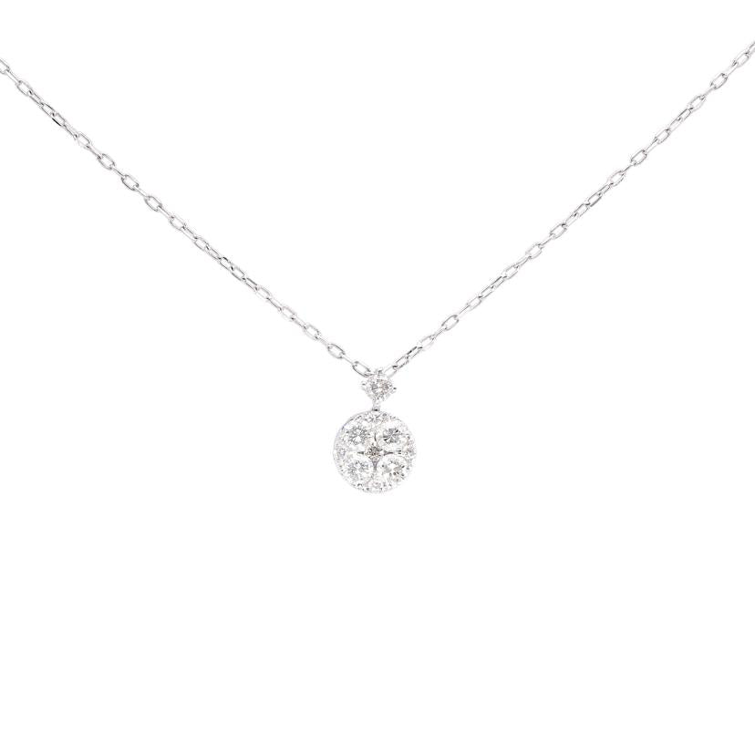 / K18WGダイヤネックレス0.22ct //Aランク/65