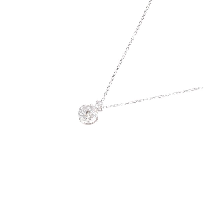 / K18WGダイヤネックレス0.22ct //Aランク/65