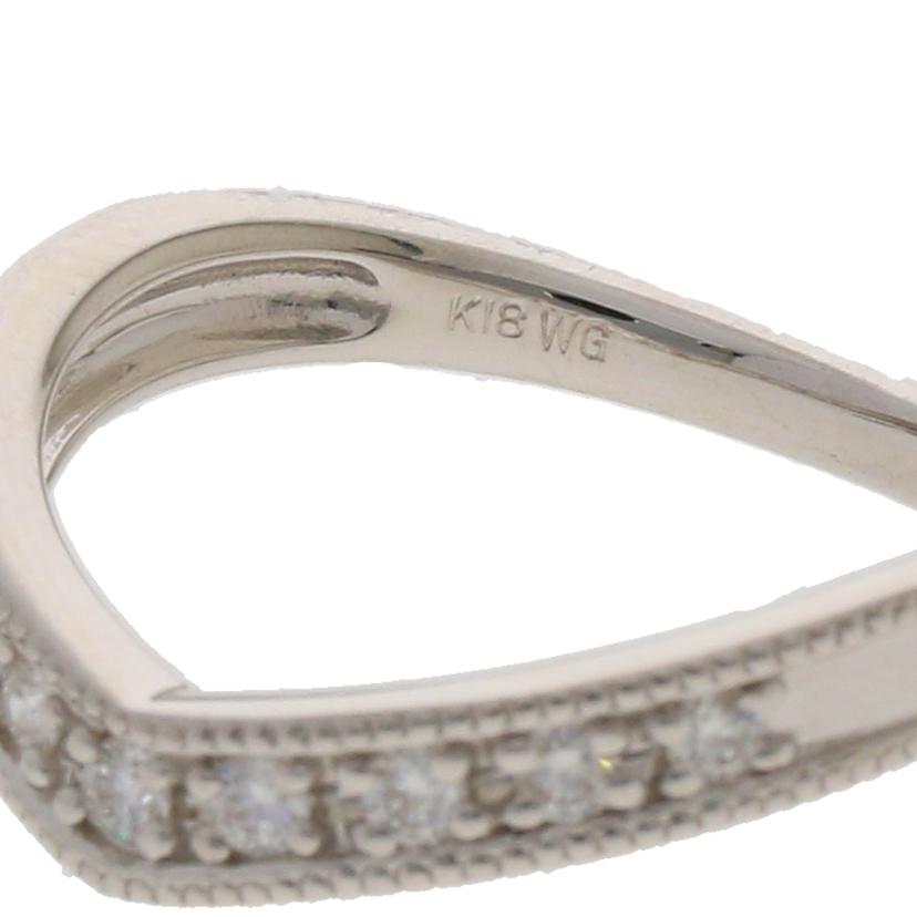 / K18WGダイヤリング0.18ct//Aランク/71