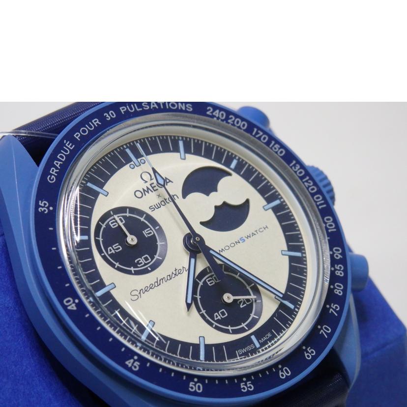 OMEGA×swatch オメガ×スウォッチ/MISSION TO THE SUPERBLUEMOONPHASE/SO33N700//Aランク/84