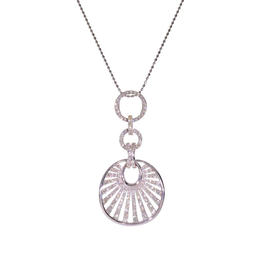 / K18WGダイヤネックレス1.15ct//Aランク/92