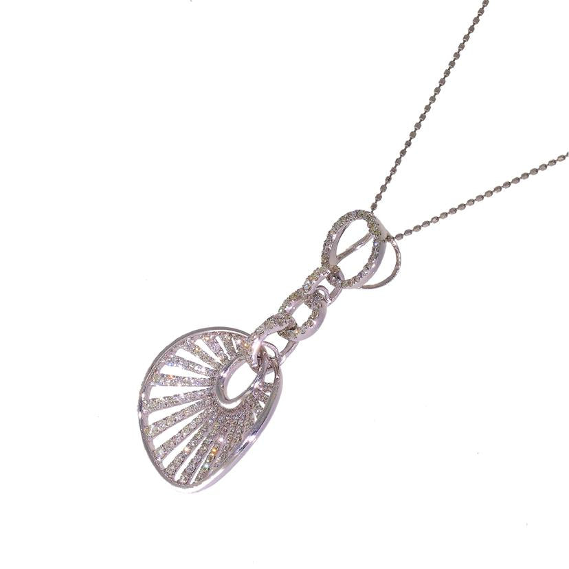 / K18WGダイヤネックレス1.15ct//Aランク/92