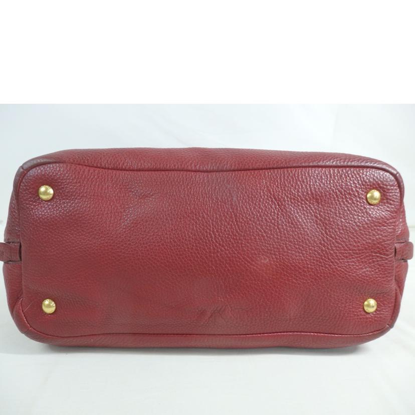PRADA プラダ/メタルロゴレザー2wayトートバッグ/RUBINO/BN2522//102/Bランク/84
