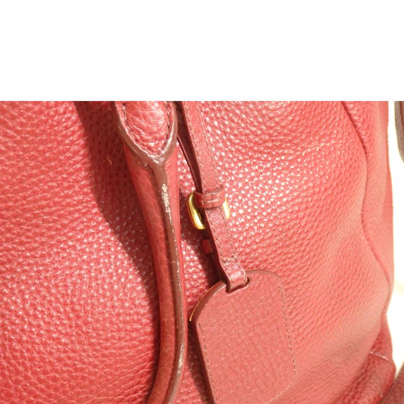 PRADA プラダ/メタルロゴレザー2wayトートバッグ/RUBINO/BN2522//102/Bランク/84