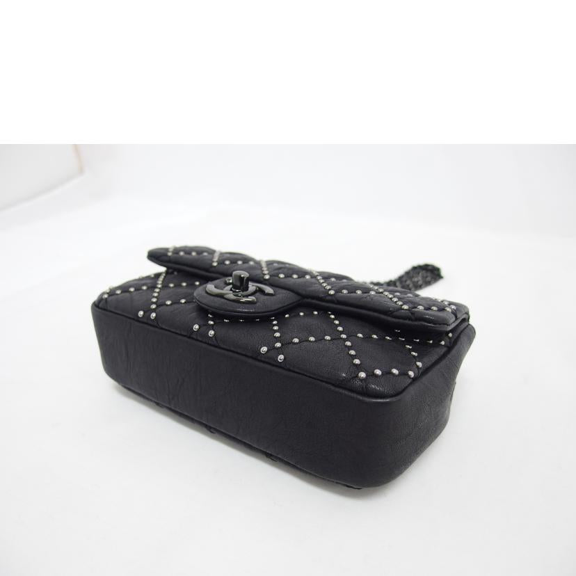 CHANEL シャネル/スタッズミニマトラッセ20チェーンショルダーバッグ/ブラック//199*****/Aランク/04