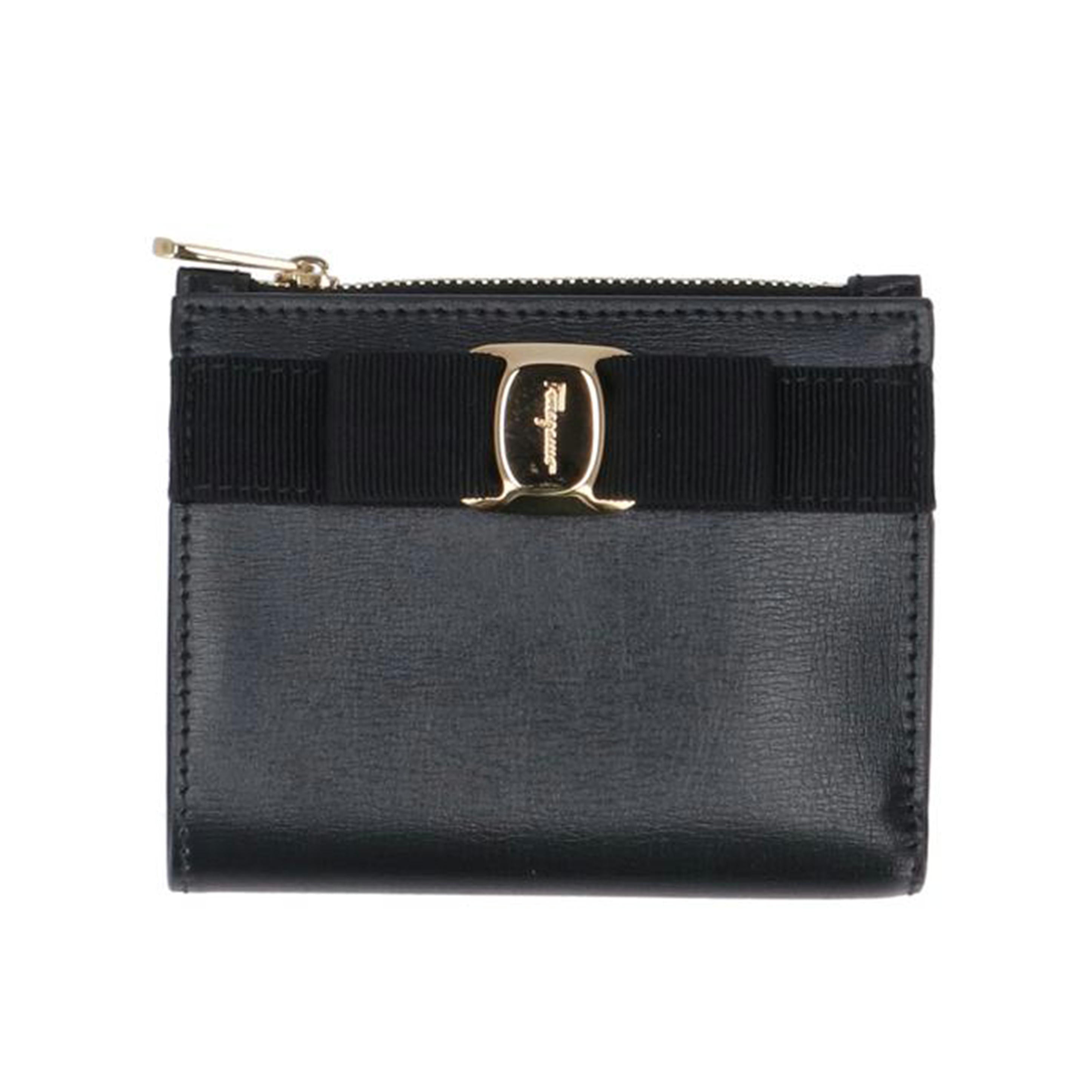 Sarvatore Ferragamo サルバトーレフェラガモ/ヴェラリボン二つ折り財布/22E009//SAランク/94