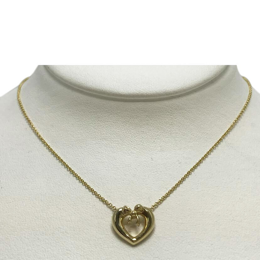 TIFFANY ティファニー/K18 ハートリボン ネックレス/重さ:3.7g//ABランク/51