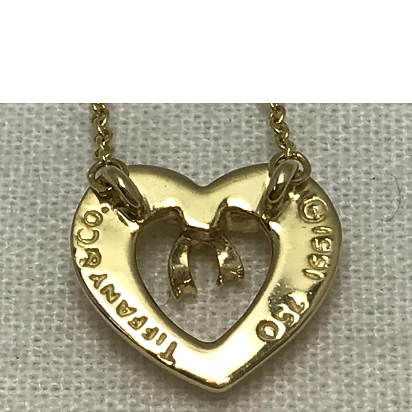 TIFFANY ティファニー/K18 ハートリボン ネックレス/重さ:3.7g//ABランク/51