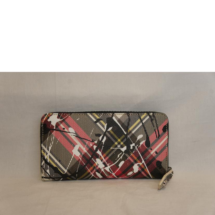 Vivienne Westwood/PVCラウンドファスナーオーブパンクチェック//Aランク/92