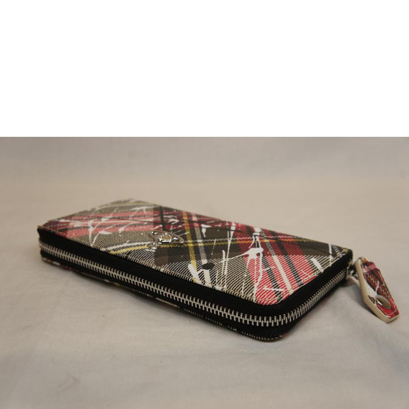 Vivienne Westwood/PVCラウンドファスナーオーブパンクチェック//Aランク/92