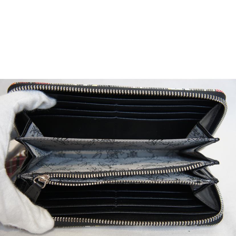 Vivienne Westwood/PVCラウンドファスナーオーブパンクチェック//Aランク/92