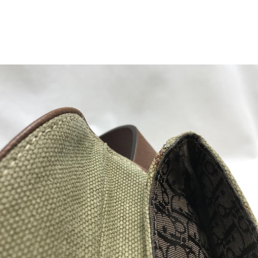 ChristianDior クリスチャンディオール/サドルバッグ ウエストポーチ カーキ×ダークブラウン キャンバス×レザー/06BM-0023//Bランク/51