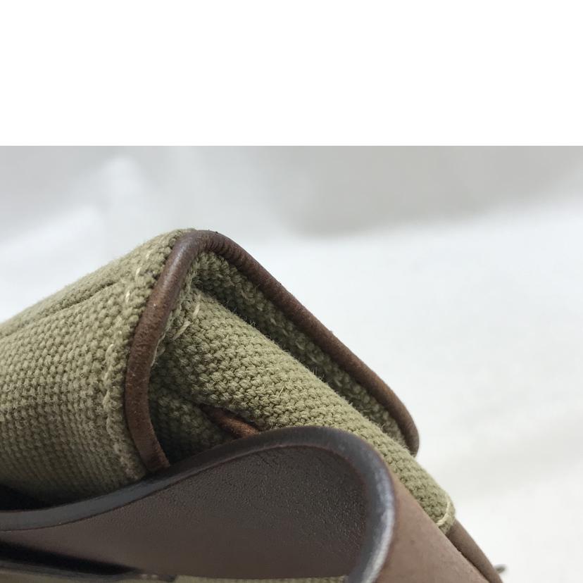 ChristianDior クリスチャンディオール/サドルバッグ ウエストポーチ カーキ×ダークブラウン キャンバス×レザー/06BM-0023//Bランク/51