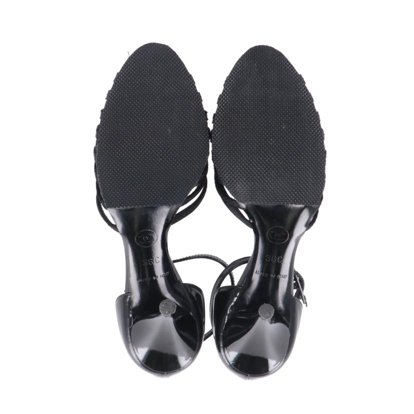 CHANEL シャネル/サテン×エナメルレザー/バックストラップパンプス//36C/ABランク/91