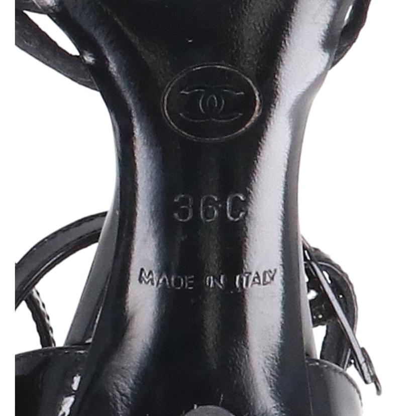 CHANEL シャネル/サテン×エナメルレザー/バックストラップパンプス//36C/ABランク/91