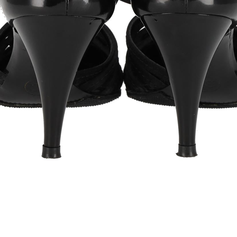 CHANEL シャネル/サテン×エナメルレザー/バックストラップパンプス//36C/ABランク/91