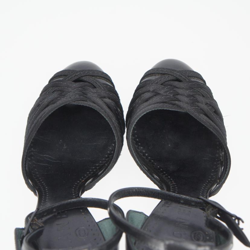 CHANEL シャネル/サテン×エナメルレザー/バックストラップパンプス//36C/ABランク/91