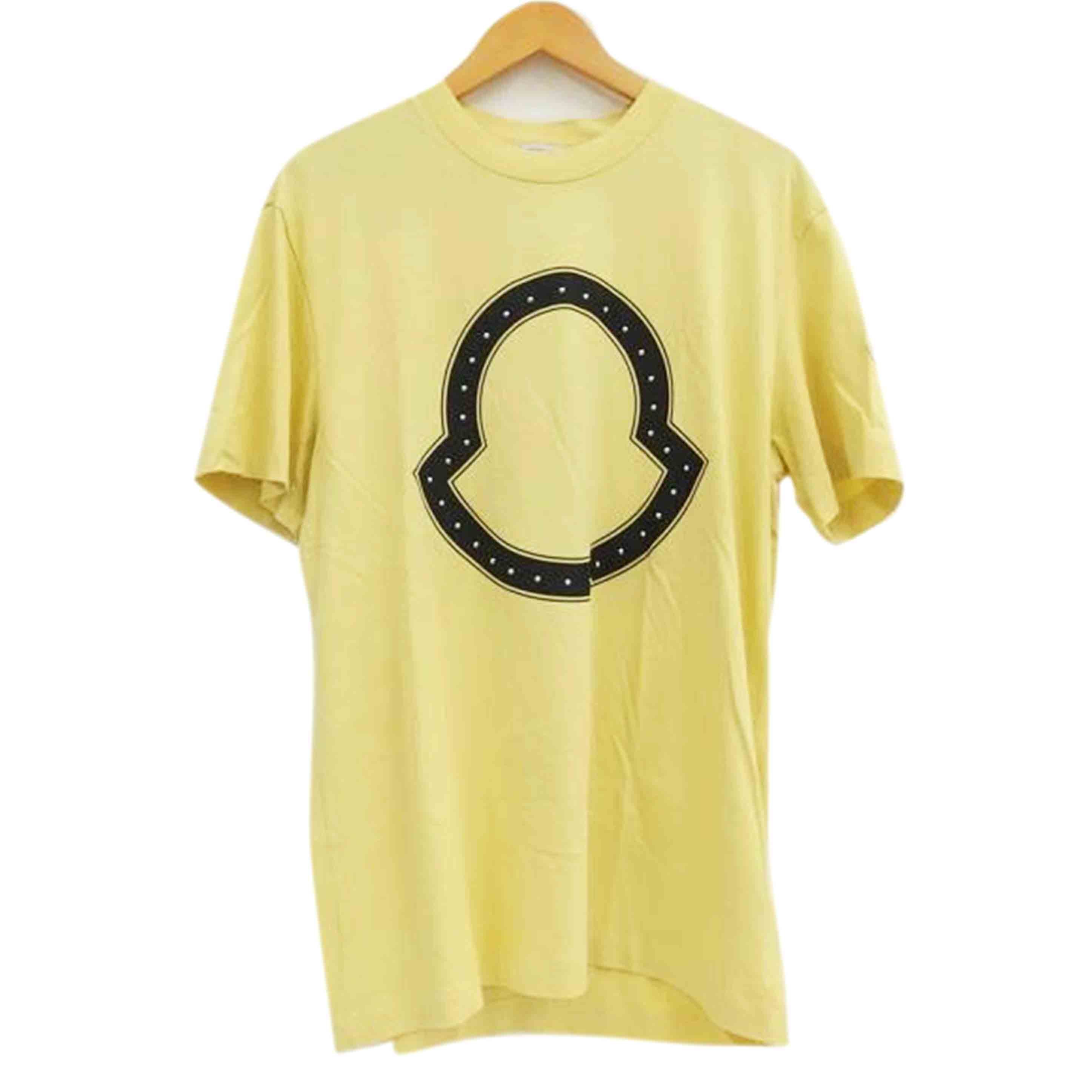 MONCLER/MONCLERスタッズプリントTシャツ/イエロー/H10918C00015 8390T//ABランク/82