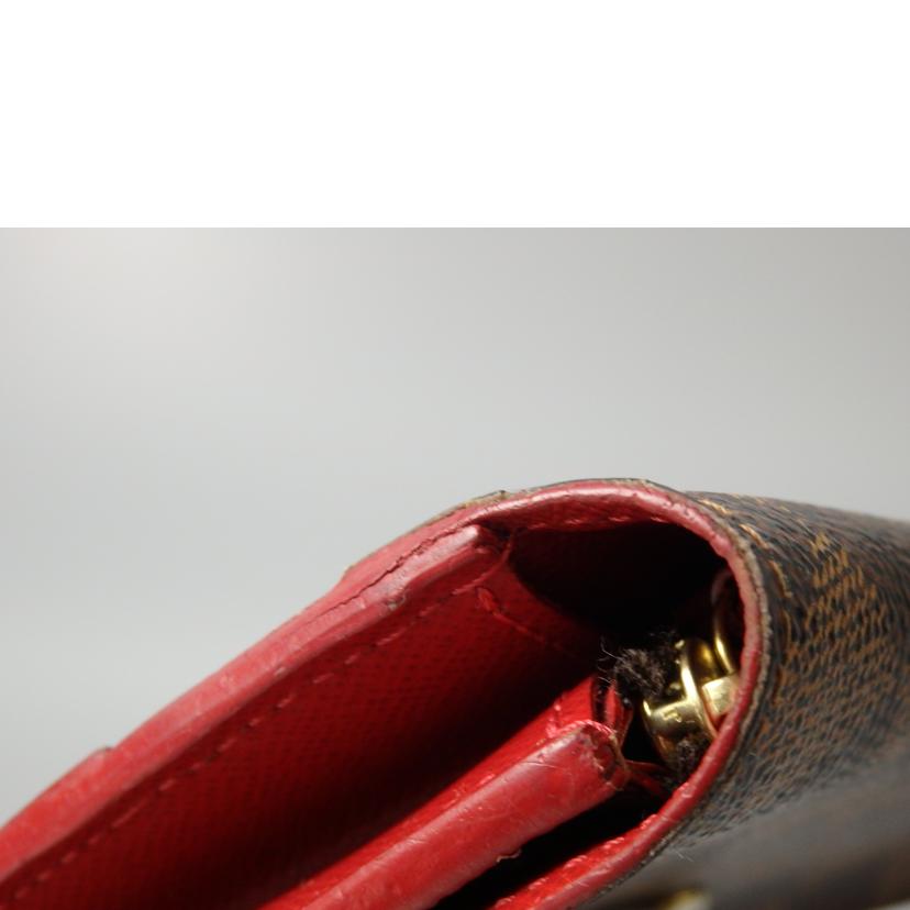 LV ルイ・ヴィトン/ポルトフォイユ・カイサ/ダミエ/エベヌ/N61221//CA1***/Bランク/76