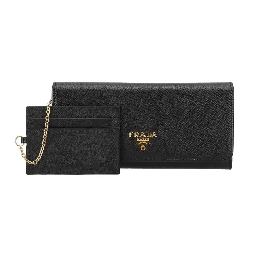 PRADA プラダ/サフィアーノフラップウォレット/パスケース付/1MH132//Aランク/91